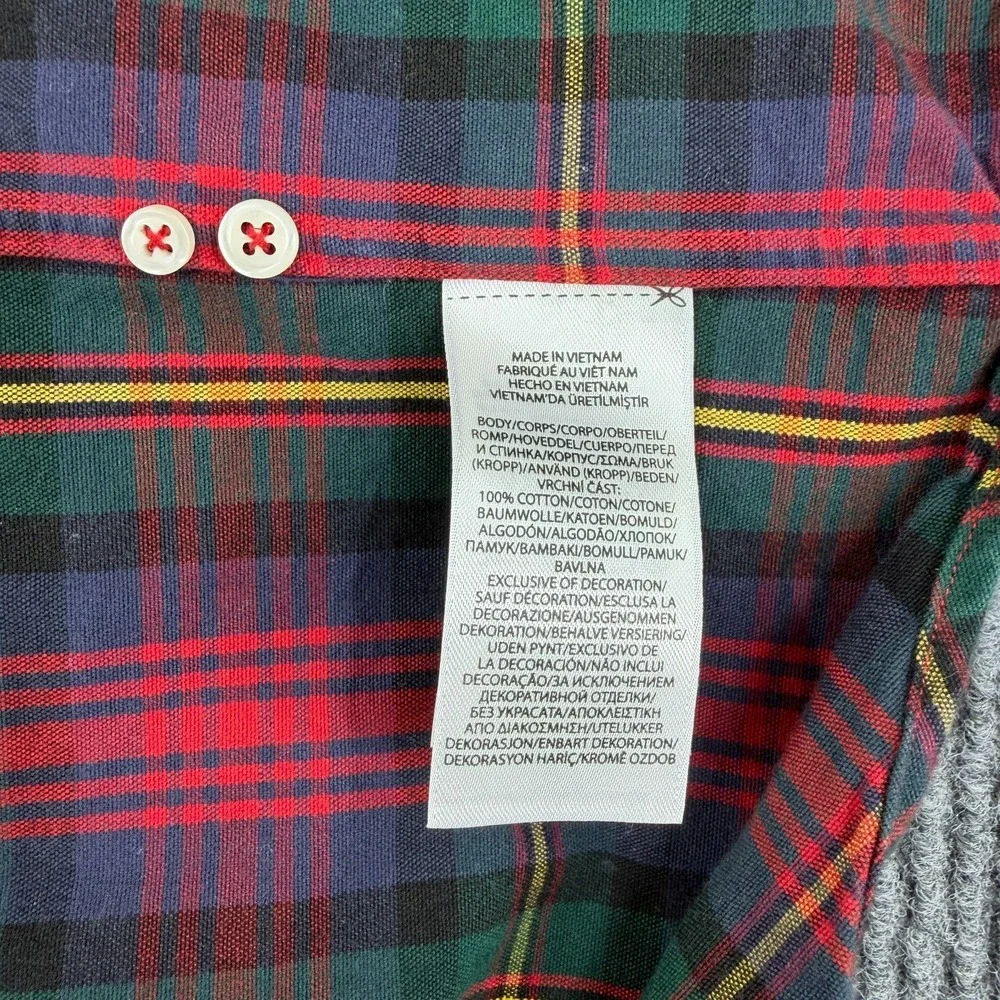 Polo Ralph Lauren Men's Long Sleeve Plaid Oxford Shirt 4XB Red Preppy Big & Tall